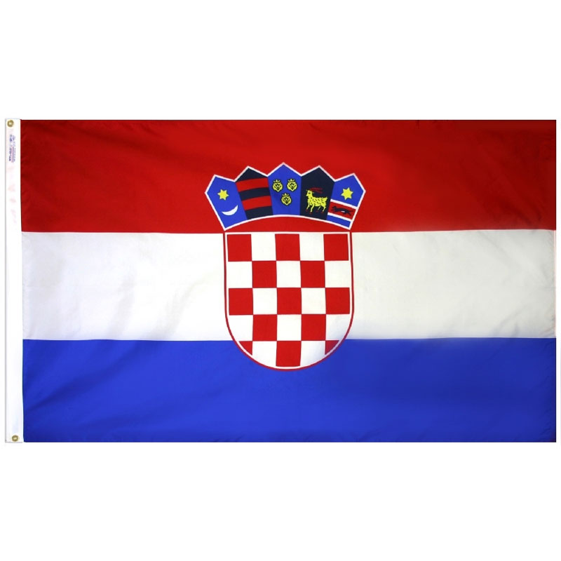 Croatia Economy Polyester Flag (3 ft. x 5 ft.), FCROA35P