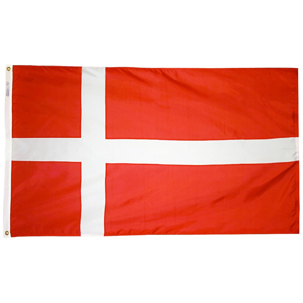 3x5 Feet Denmark Flag - 100D Polyester Danish Banner, 3' X 5', New With Tags