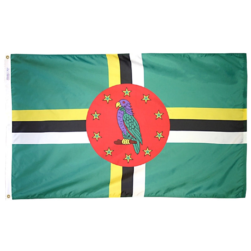 Commonwealth of Dominica Applique Nylon Flag, FDOMN610A