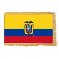Ecuador Government Fringed Flag with pole hem