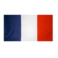 France Flag with Pole Hem