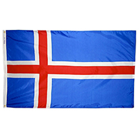 Iceland Nylon Flag (6 ft. x 10 ft.), FICEL610