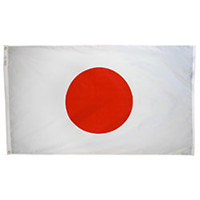 Japan Nylon Flag (6 ft. x 10 ft.), FJAPA610