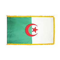 Algeria Fringed Flag with Pole Hem