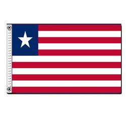 Liberia Appliqued Nylon Flag (8 ft. x 12 ft.), FLIBE812A
