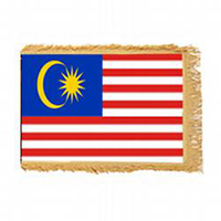 Malaysia Fringed Flag with Pole Hem