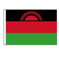 Republic of Malawi Flag with Pole Hem