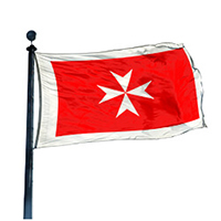 Republic of Malta Marine Nylon Flag, FMALT35M