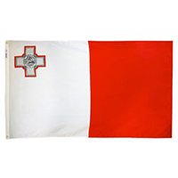 Republic of Malta Nylon Flag (6 ft. x 10 ft.), FMALT610