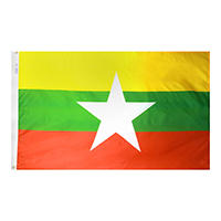 Republic of the Union of Myanmar (Burma) Flag