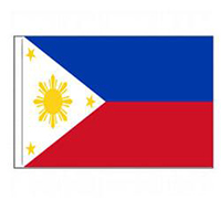 Philippines Flag with Pole Hem