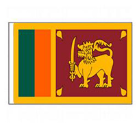 Socialist Democratic Republic of Sri Lanka Flag with Pole Hem