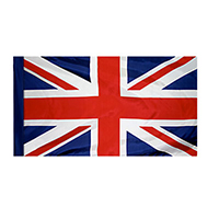United Kingdom Flag with Pole Hem, FUK35PH