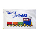 Happy Birthday Train Flag, FUNBDAYTRAIN