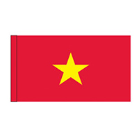 Socialist Republic of Vietnam Flag with Pole Hem, FVIET46PH