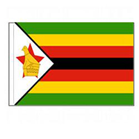 Zimbabwe Flag with Pole Hem