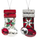 Crystal Stocking Ornaments, GACRYX24