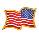 Reversed Wavy US Flag Patch, GPATCUS23RW