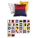 International Code E Nautical Throw Pillows, GPILL18E