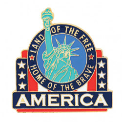 Land of the Free Lapel Pin, GPINLIBERTY