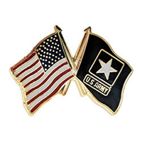 Army and US Flags Lapel Pin, GPINUSARMY