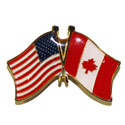 Canada and US Flags Lapel Pin, GPINUSCAN