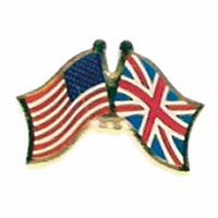 UK & USA Flags Lapel Pins, GPINUSUK