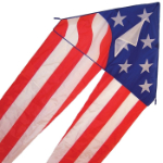Patriotic Star Delta Kite w/ Flowing Tail, ITB3012