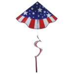 Patriotic Star Delta Kite w/ Spinner Tail, ITB3328