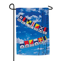 Welcome Aboard Lustre Garden Flag, ITB7408