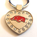 Arkansas Razorbacks Heart Keychain, J24281