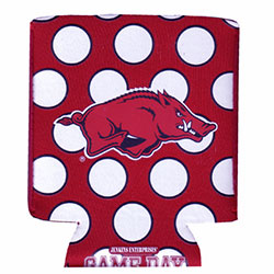 Arkansas Razorbacks Polka Dot Pocket Can Cooler, J36019