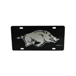 Arkansas Razorbacks Mirrored Car Tag, JK32056