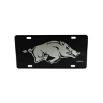 Arkansas Razorbacks Mirrored Car Tag, JK32056