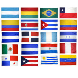 20 Latin American Countries Complete Flag Set, K20LAT35