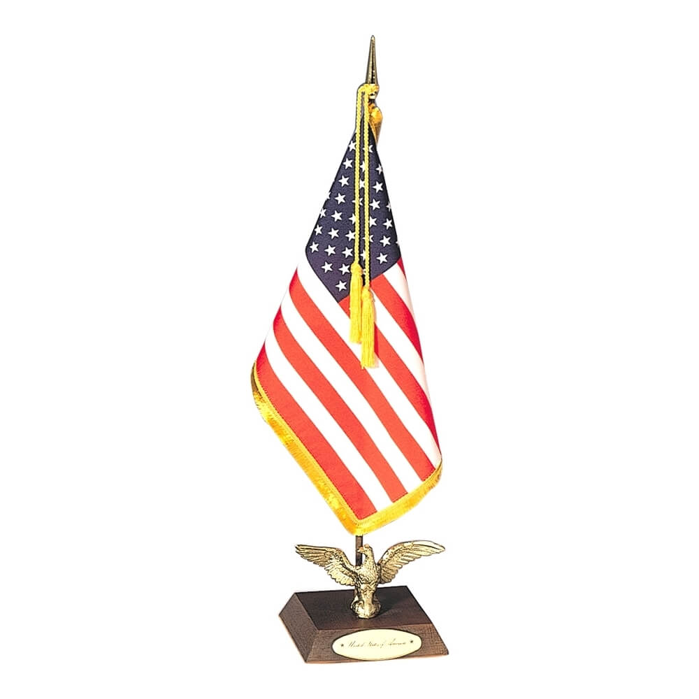 Us Flag Desk Sets Ambassador Set Flagandbanner Com