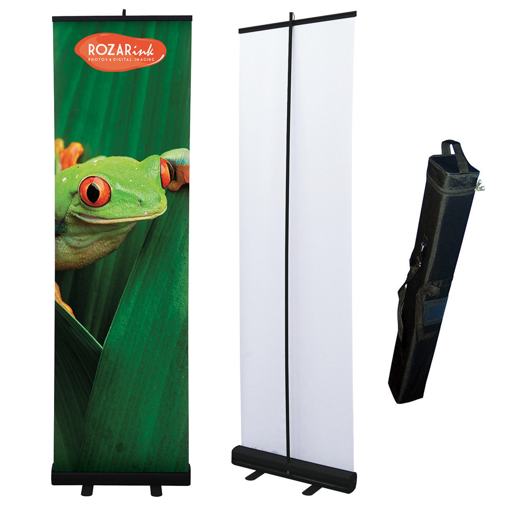 Economy Single Retractable Banner Stand (24 in Banner Kit