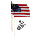 US Miniature Stick Flag 3 pack, KMUS812CNS3PK