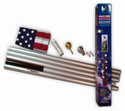 Ground Set Residential 20 ft. Flagpole Kit with American Flag, KPATI20F