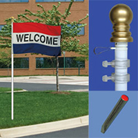 Portable Spinning Flagpole Kit with Lawn Socket, KPOLE9