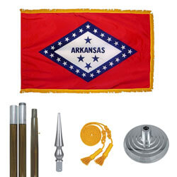 Arkansas Standard Oak & Chrome Flag Kit, FBPP0000012279