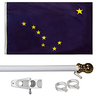Alaska Tangle Free Flagpole Set