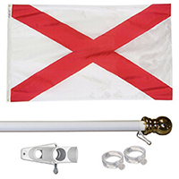 Alabama Tangle Free Flagpole Set