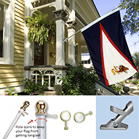 American Samoa Tangle Free Flagpole Set