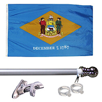 Delaware Tangle Free Flagpole Set