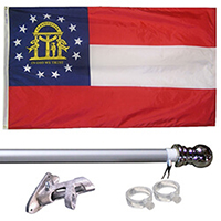 Georgia Tangle Free Flagpole Set