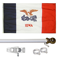 Iowa Tangle Free Flagpole Set