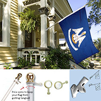 Louisiana Tangle Free Flagpole Set