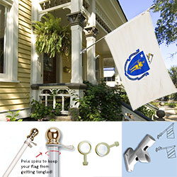 Massachusetts Tangle Free Flagpole Set, FBPP0000013420
