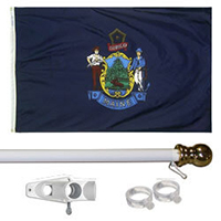 Maine Tangle Free Flagpole Set